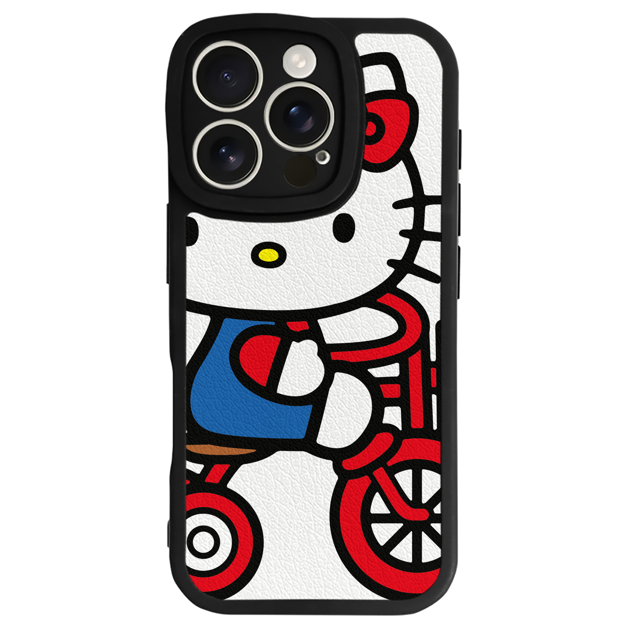 （画像用） Hello Kitty ハローキティ 【iPhone 16シリーズ対応】シリコンスマホケース（レザー調） 材質：シリコン
